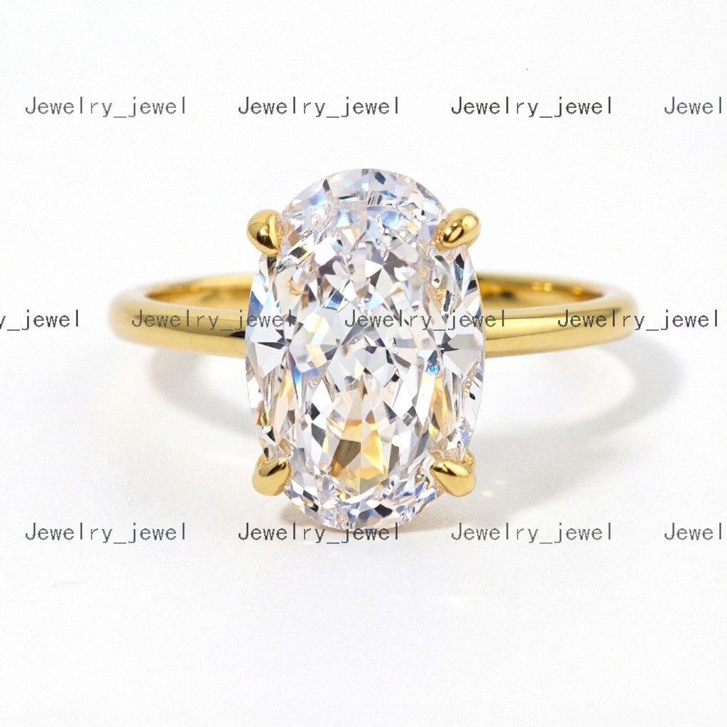 S925 Sterling Silver Exquisite Oval Cut Cubic Ring Luxury Women Engagement Wedding Statement Fine Jewelry Gift