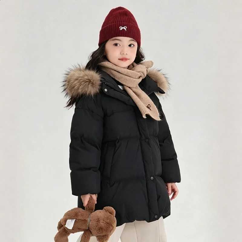 Cotton Jacket 2026 Girls' Winter Hooded Jacket Warm and Thick Snow Clothing Fashion Long Style Children's Clothing ML05 J260917