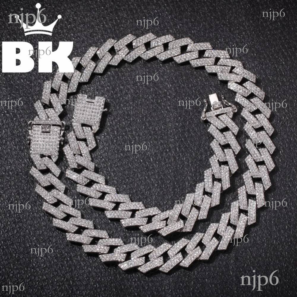 New Color 20mm Cuban Link Chains Necklace Fashion Hiphop Jewelry 3 Row Rhinestones Iced Out Necklaces For Men T200113