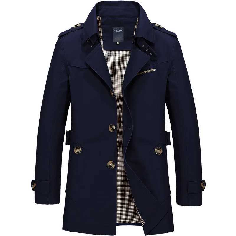 Spring New Men's Army 2026 Green Lapel Jacket Khaki Business Casual Coat Blue and Black Autumn Windbreaker. N260905