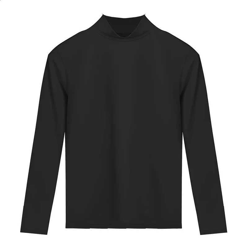 Autumn and winter wear tops inside semi-turtleneCK THin cotton sweater THermal underwear women's bottoming shirt H260916