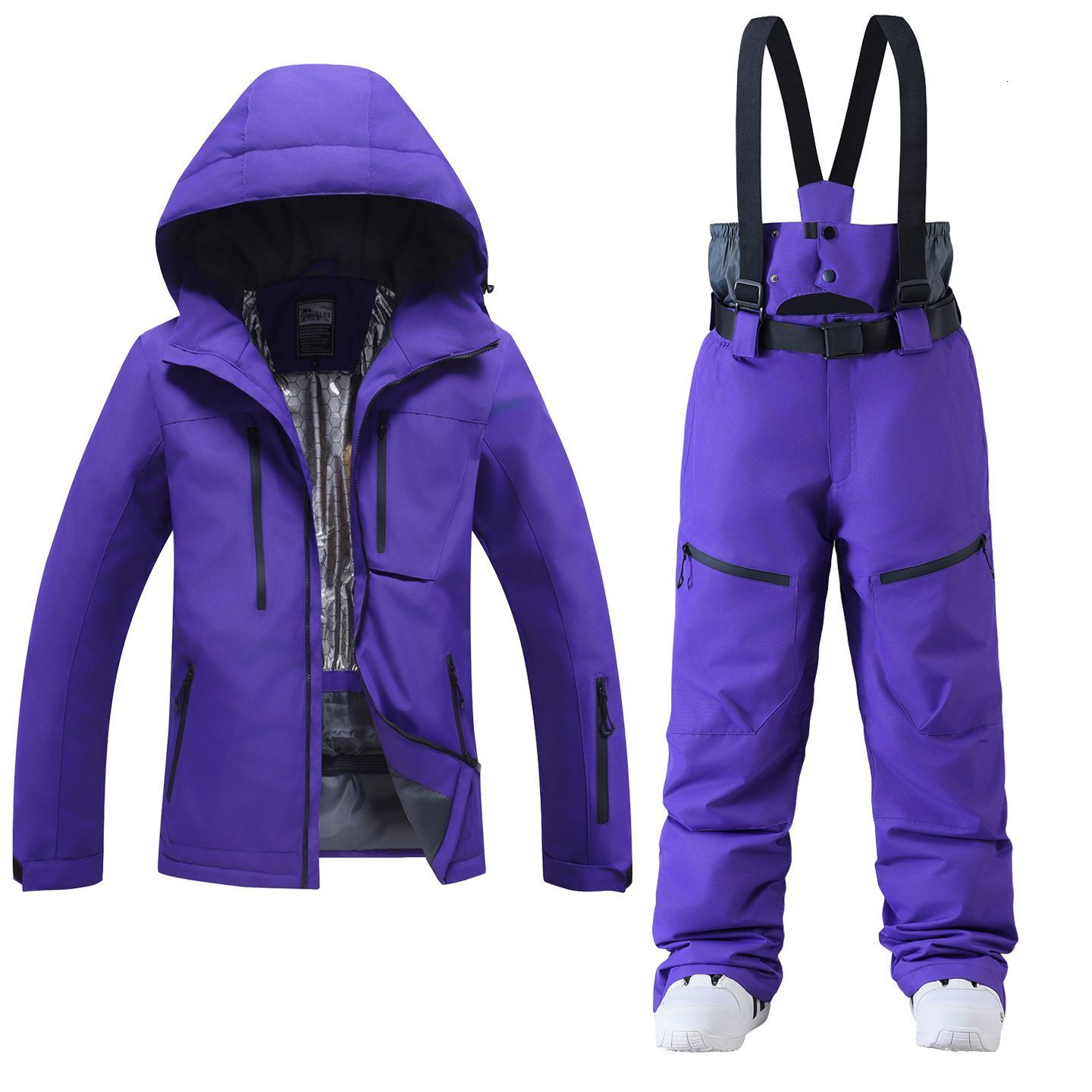 New Men's Ski Suit, Suitable Both Snowboarding Skiing, Durable, Thickened Outdoor Use, Waterproof, Breathable, And Designed As A Matching Set F