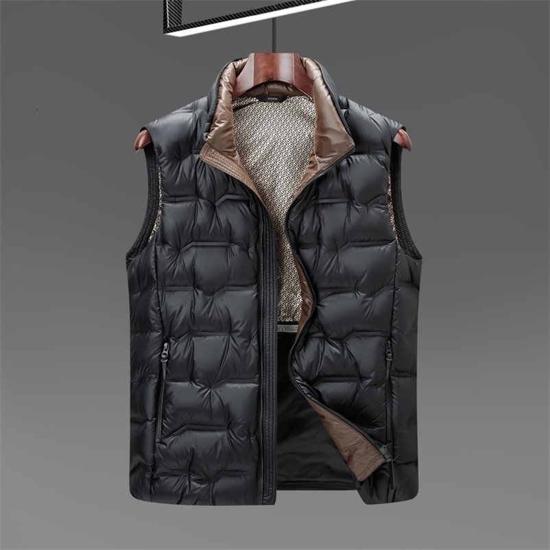 2025 Winter Down Vest Coat Waterproof Fabric 90% Duck Content Thickened Warm Fashion Casual Shoulder 260916