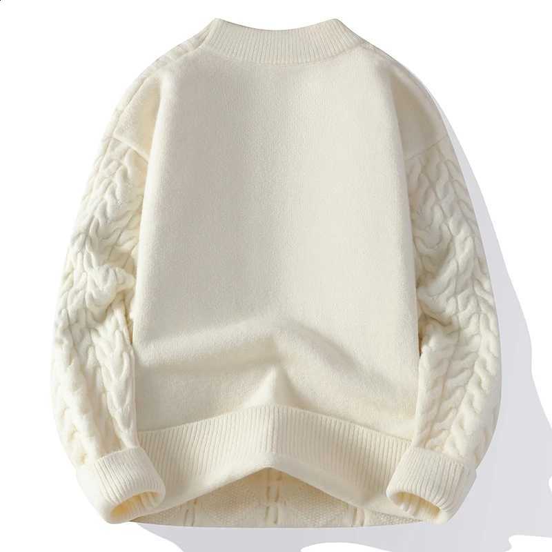 Thick Men's Knit Sweater Autumn/Winter Round Neck Solid Color Knitted Pullovers New Men Loose Youthful Vitality Casual SweatersW260915