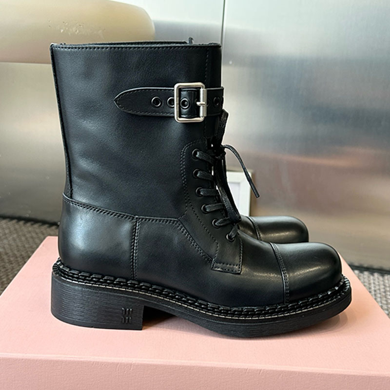 Womens equestrian wardrobe style Leather booties Soft lines design antiqued effect leather lady Motorcycle boots contemporary attitude metal buckle
