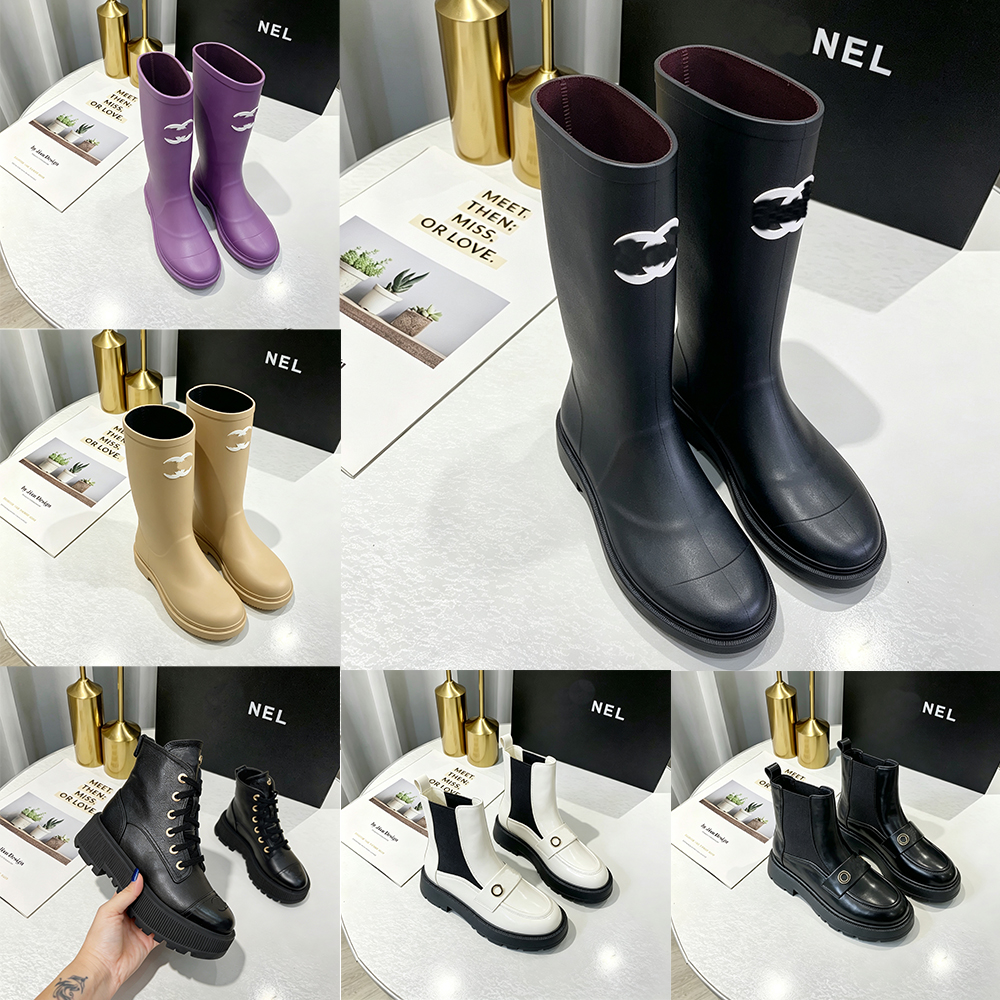 Designer bootsFashionable fall wintercomfortable cc bootsthick-soled martin bootshigh-quality round-toe Chelsealeather short boots 11