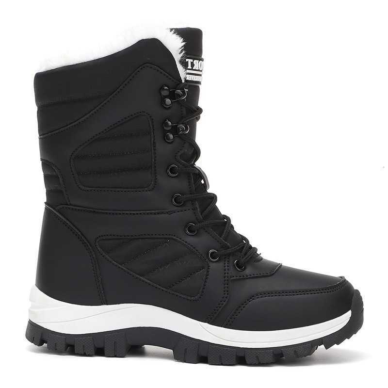 Winter New Outdoor Boots for Women Fleece-Lined and Thickened High-Cut Non-Slip Warm Cotton Shoes D260917