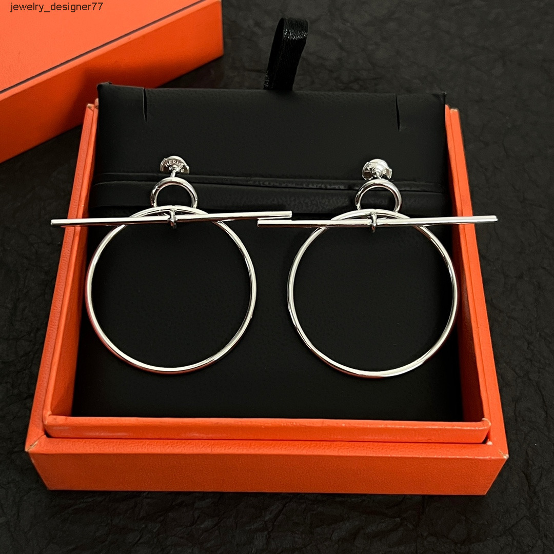 luxury big gold hoop earrings for lady women girls ear studs set designer jewelry earring valentines day gift engagement huhahu