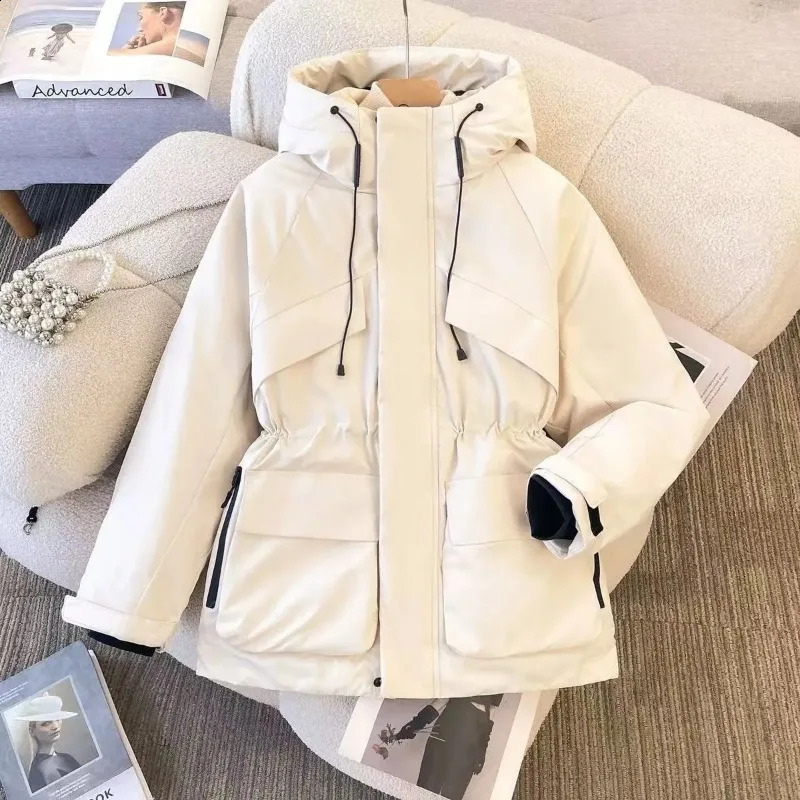 Ladies Down Cotton Jacket 2026 Hooded Thicken Warm Lady Outerwear Long Sleeve High Quality Womens Winter Parka Coat 260916