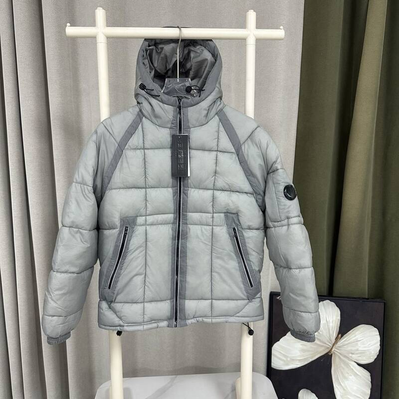 Cpcompanyyyy Puffer Jacket CP Winter Cotton Jacket For Men Women Cpcompanyys With Lens Street Outdoor Cold Resistant Warm Plaid Patchwork Hooded Puf