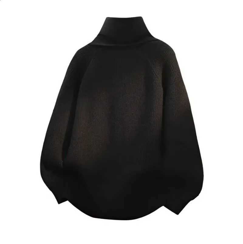 ins winter Autumn lazy and style thick scarf sweater men's Korean version trendy loose solid color base knit sweaterW260915