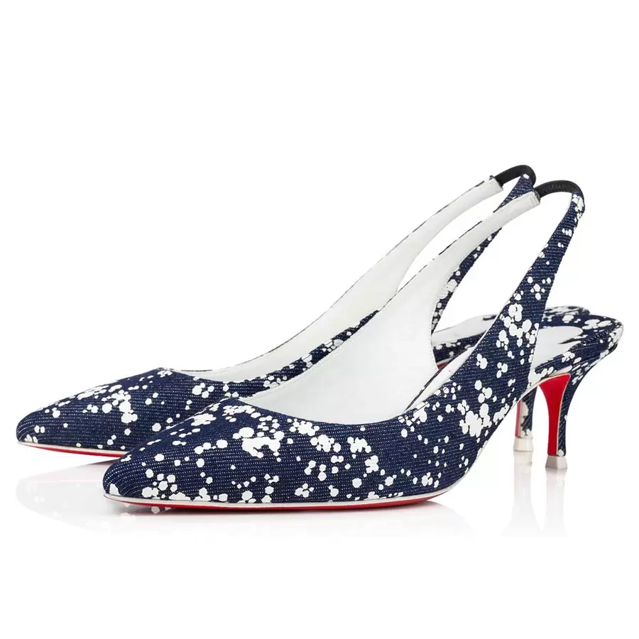 Original With Box Luxury Red Bottom Pumps Sandals Kate Sling Noor 55 mm Designer Women High Heels Dress Shoes Classic Evening Dress Ladies Satin Cre