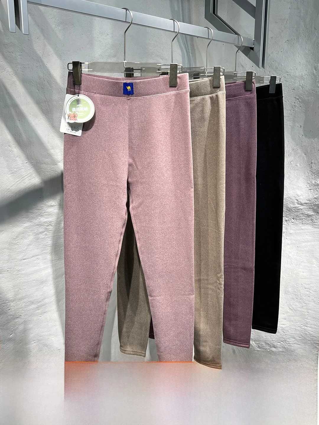 Quick Warmth Fleece Lined Camel down Thickened Autumn Winter Thermal Pants Unisex Cozy Leggings Stylish Home Wear H260916