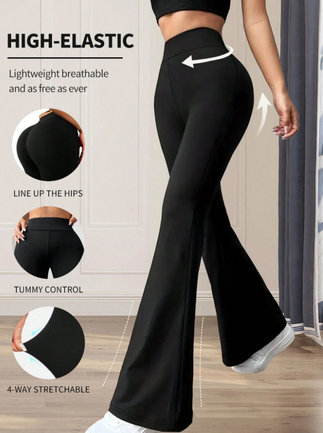 Casual Stretch Fabric Trousers Featuring a Comfort-Fit Waistband & Relaxed Leg Cut