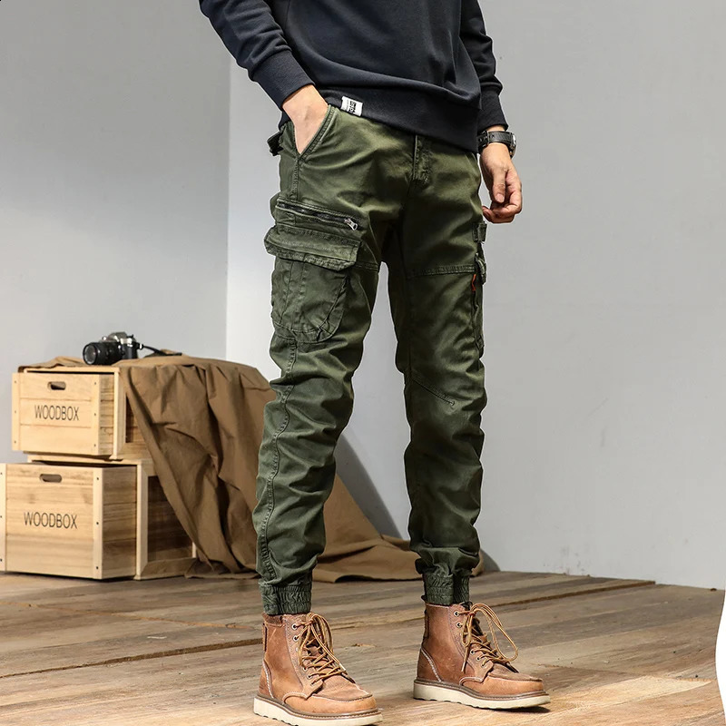 CAAYU Joggers Cargo Pants for Men Casual HipHop Y2k Hit Color Pocket Male Trousers Sweatpants Streetwear Techwear Oversize 260917