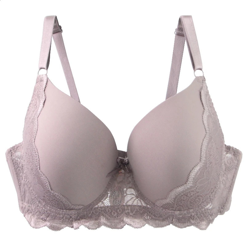 Sexy C D DD E Cup Bras For Women Breathable Red Khaki Pink Black White Skin Push Up Underwear Plus Size Lingerie 260917