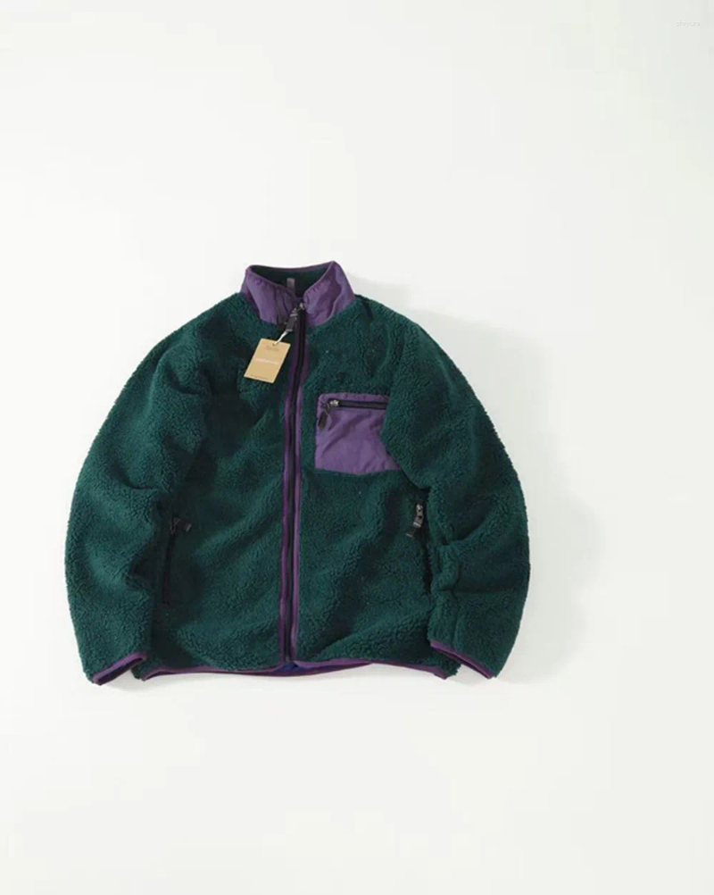 High-Quality Unisex Fashionable Retro Warm Stand-Collar Jacket Fleece Lined Outdoor Travel Casual Stylish Coat