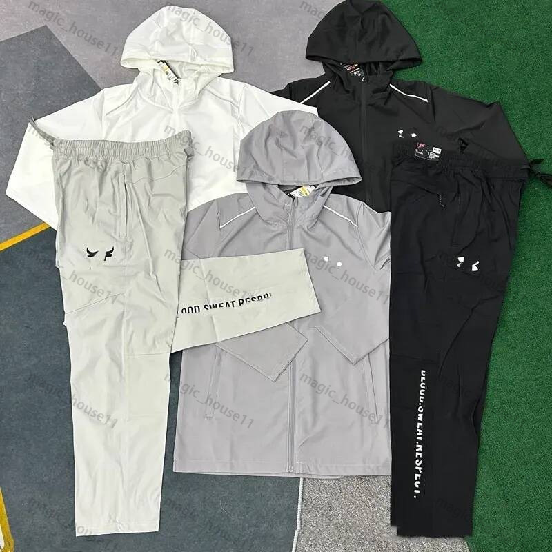 Under Amourr Tracksuit High Street Hip Hop Sportswear Men Women Running Under Shirt Shorts Set Round Neck Breathable Summer High Quality Hot Sale Tr