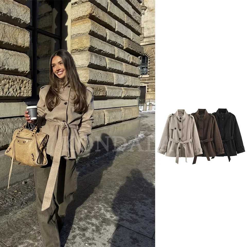 2026 Fall KONDALA Winter Fashion Elegant Women Jackets Fashion Festival BackSchool Beige Vacation Business Luxury Ladies Jackets C260917
