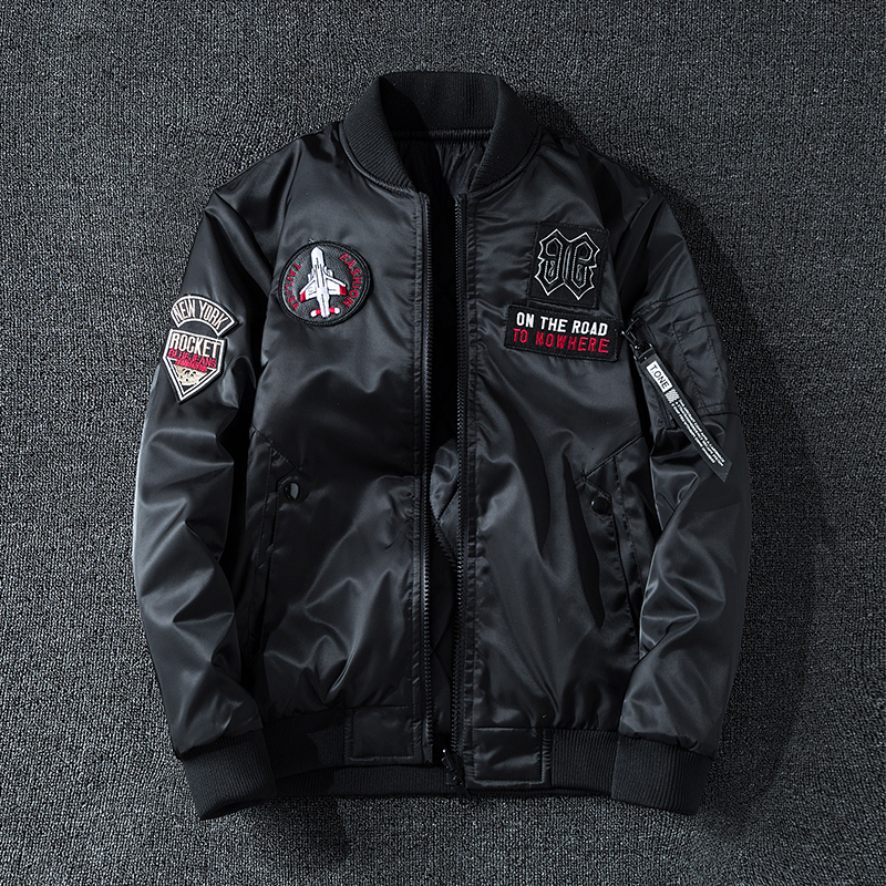 Coat Men's Air Force Pilot Jacket MA1 Autumn/Winter Baseball Suit Trendy Brand Double Sided Thickened Large 26Y0917