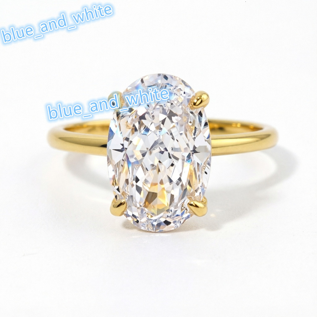 S925 Sterling Silver Exquisite Oval Cut Cubic Ring Luxury Women Engagement Wedding Statement Fine Jewelry Gift