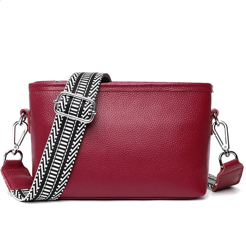 100% Genuine Leather Shoulder Bag for Women Solid Purse y Cowhide Crossbody Bags Female Fashion Handbag Hobos Tote Bag 260916