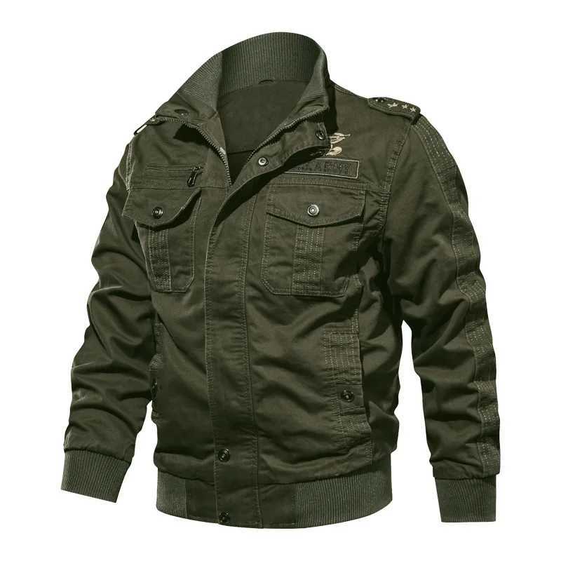 High Quty Men's Jacket 6XL Oversized Bomber Jacket Multi Pocket Cotton Casual Jacket Men Clothing Outerwear Coats A5H9931 S26091763DY