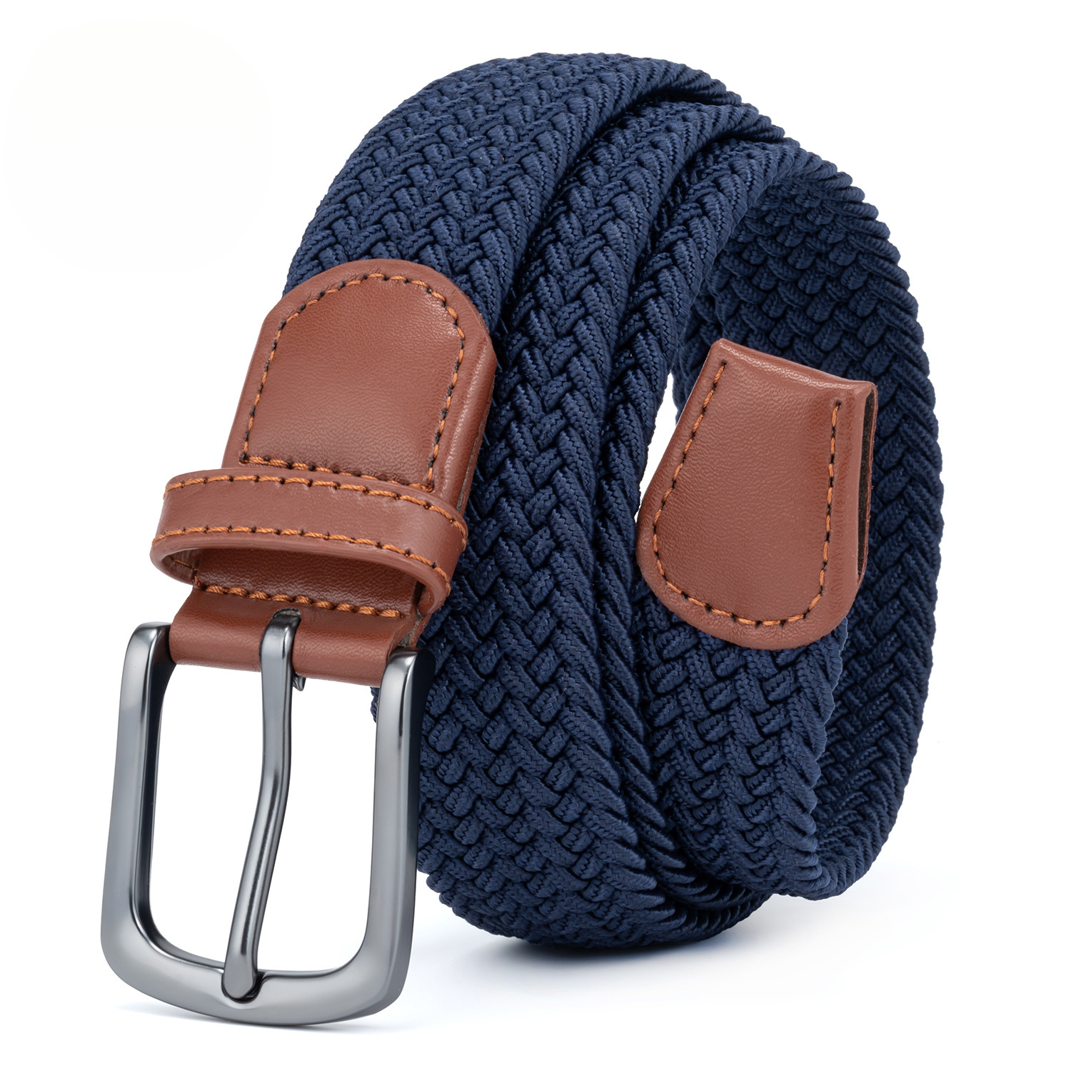 Men's Waistband No-Punch Canvas Elastic Belt, Women's Simple Golf Belt With Pin Buckle High-Quality
