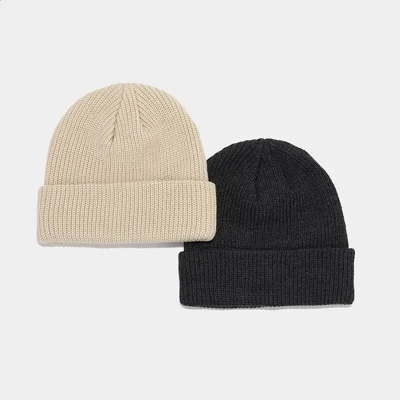 Solid Color Autumn Winter Knit Elastic Striped Knitted With Custom Embroidered 260917