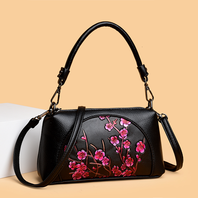 Women's Luxury Leather Top-Handle Brand Design Printing Shoulder Crossbody Bags High Quality Handbags and Purses Sac a Main