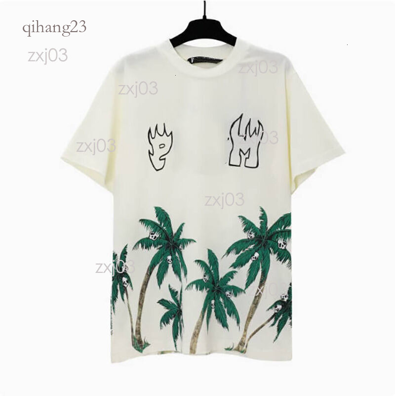 Palm Tshirt Men Designer Luxury Women Clothes Loose Half Sleeve Round Neck Palm Tshirt Letter Printed Solid Color Cotton Breathable Angelstshirt Shi