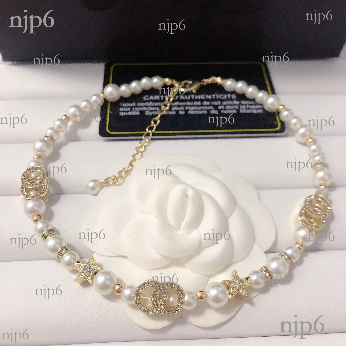 Luxury Womens Gold Plated High Quality Pearl Necklace Spring New Design With Box For Charming Girls Birthday Party