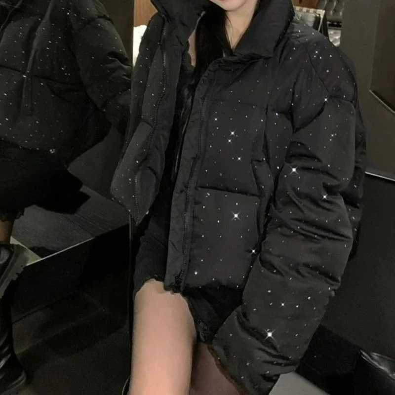 Winter Star Studded Fashionable Warm and High-end Cotton Jacket for Women260917