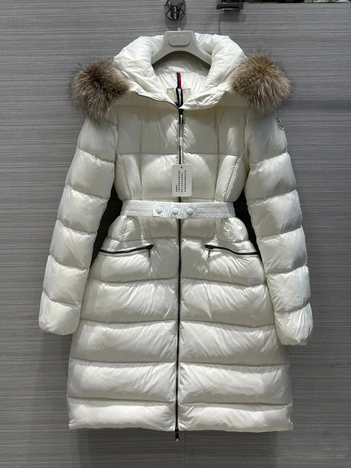puffer jacket women designer luxury winter coat women down jacket with genuine mink fur collar warm and stylish down coat with belt and large pocket