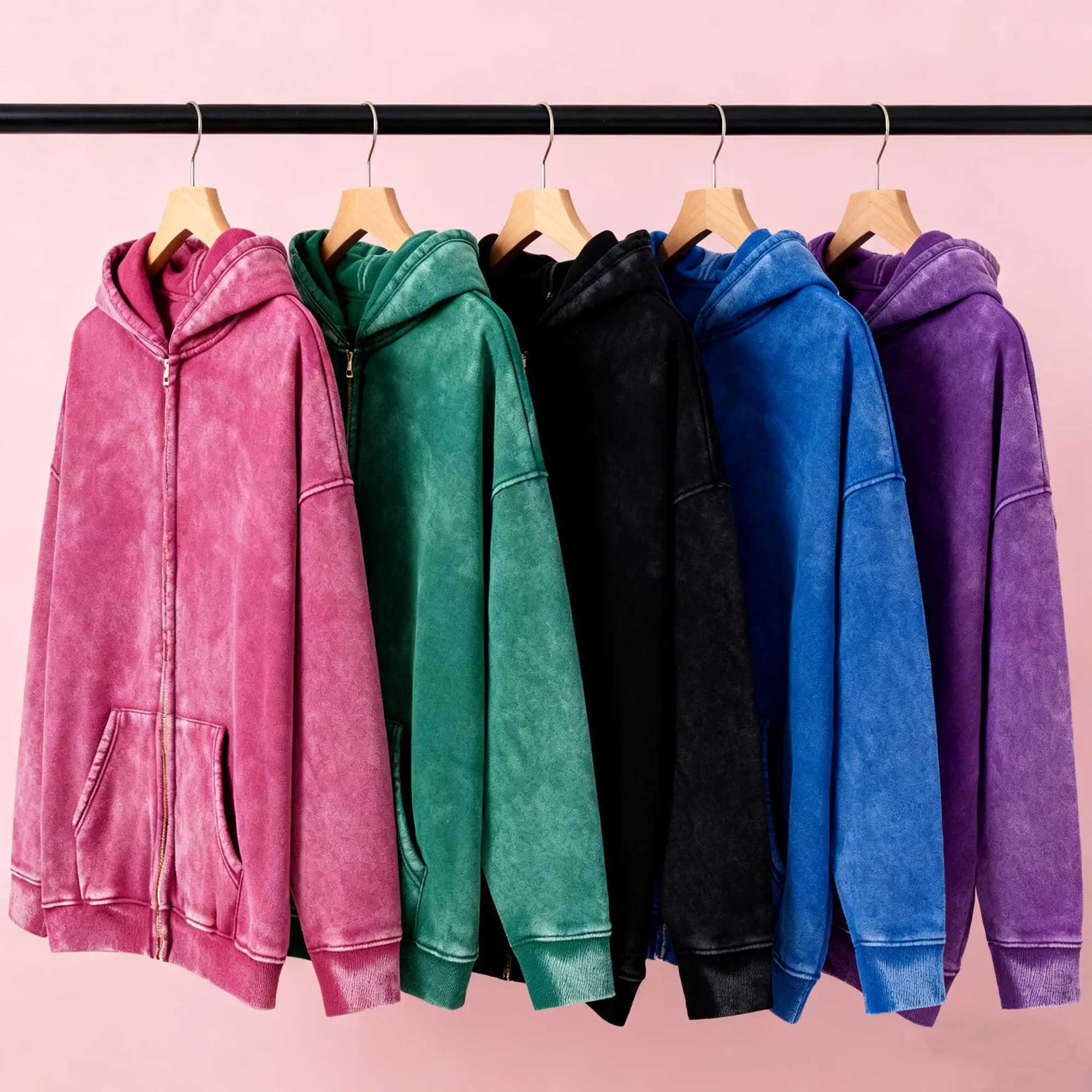 Autumn Solid Color 100% Cotton Women Washed Hoodie Sport Casual Zipper Hoody Y2K Jogging Strtwear Harajuku Soft Hoodies S260917JFEF