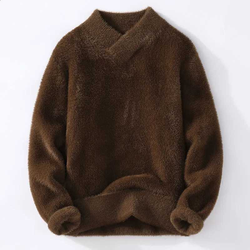 men winter korean style Sweaters mens warm sweater V-neck men sweaters autumn Men's wool pullovers men full size M-XXXLW260915