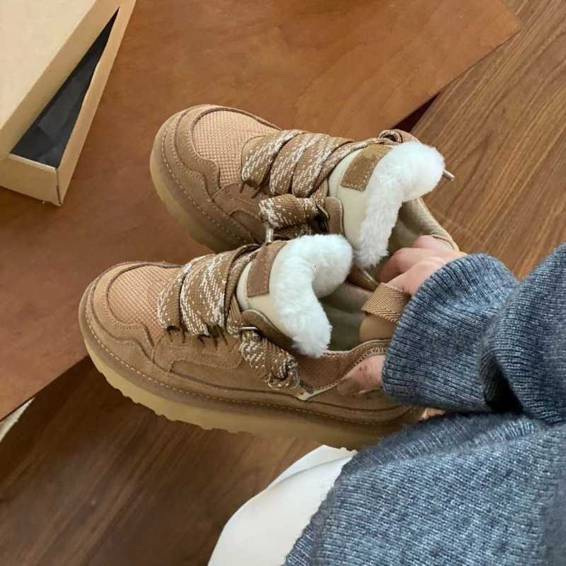 Winter Boots for Women Fleece Thickened Snow Boots D260917