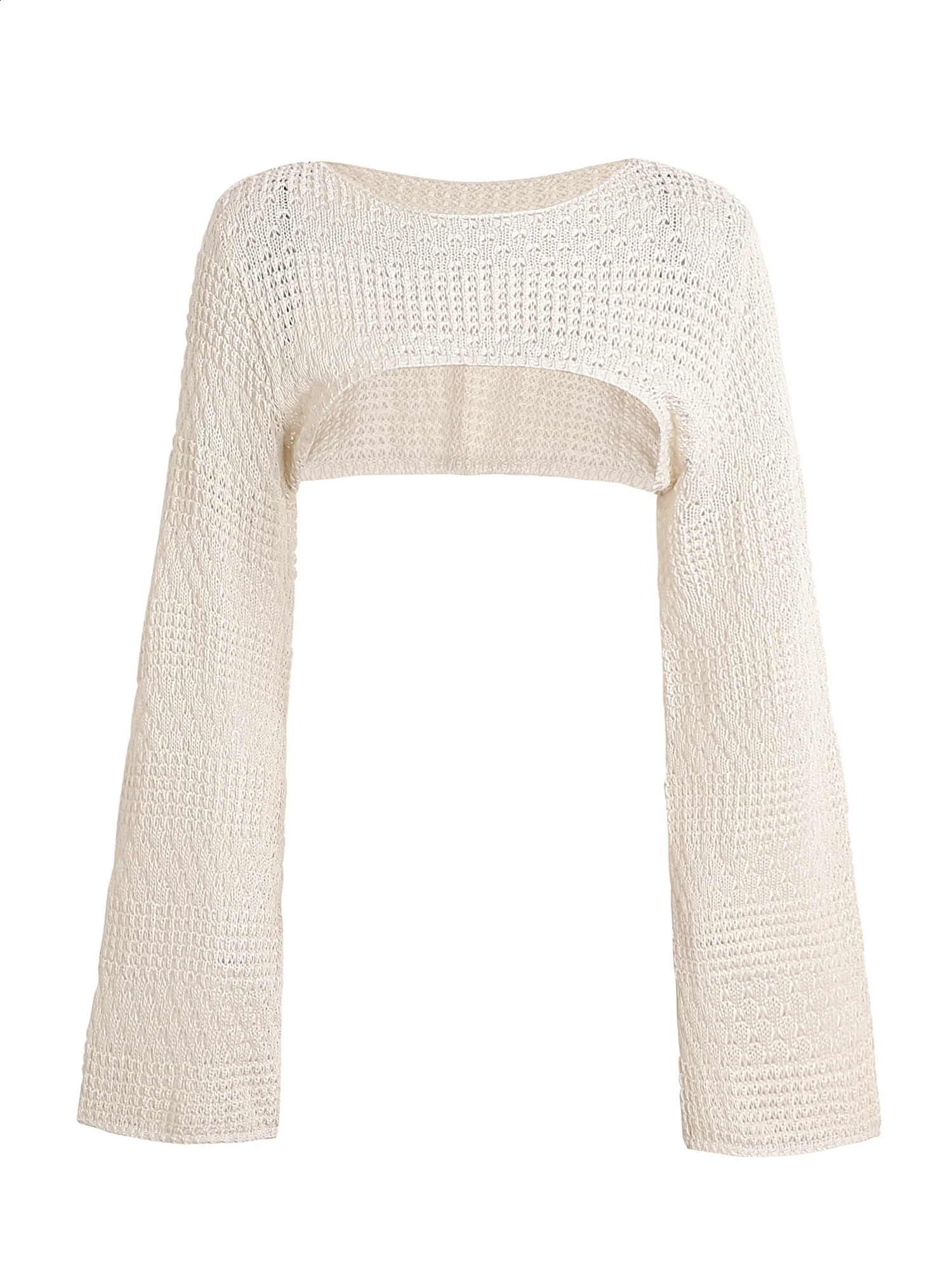 Women's Long-Sleeved Summer Sun-Protective Mesh Short-Sleeved Knitted Cardigan Suitable for Various Daily Outfits 260917