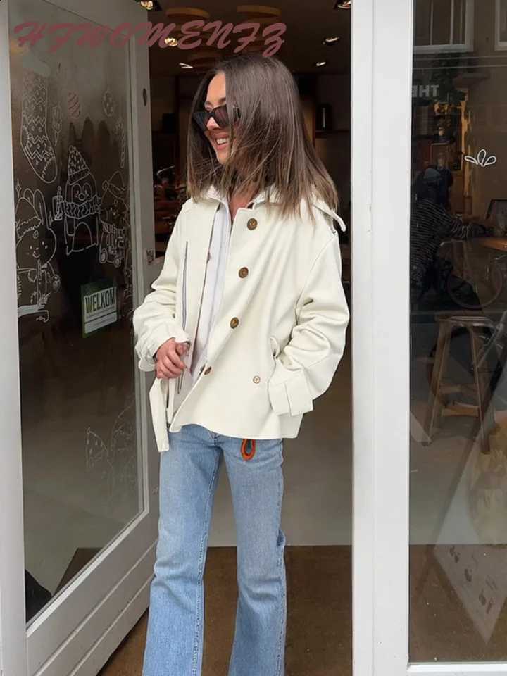 Women Belt Solid Coat Full Sleeve Stand Collar Women Jacket 2026 Vintage Elegant Long Sleeve Lace Up High Street Lady Outwear C260917