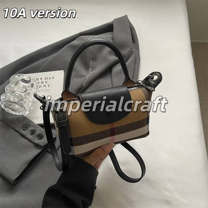 2026 10A Designer Dumpling burbierry Bags Summer New Women's Plaid Mini Korean Style Minimalist High-End Handheld Shoulder Crossbody bluesbeerr