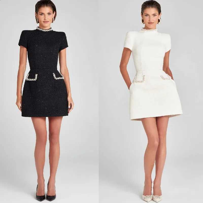 Women's Elegant Dress Fitted Slimming Round Neck Beaded New Comfortable Minimalist Fashionable Niche Versatile Designer Premium C260917