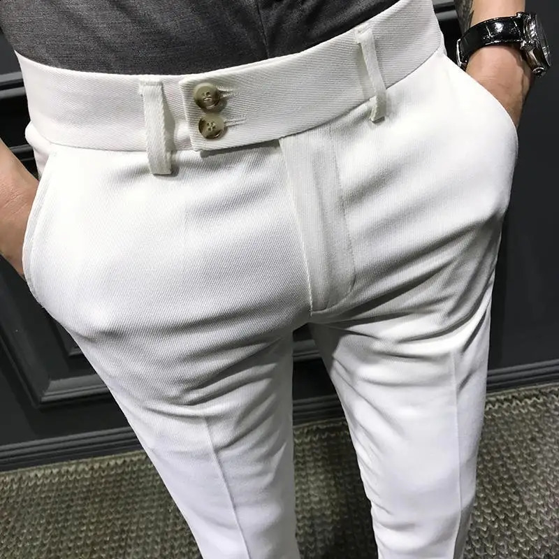 Spring Autumn Fashion Mens Business Trousers Male Casual Straight Pants S31 260917