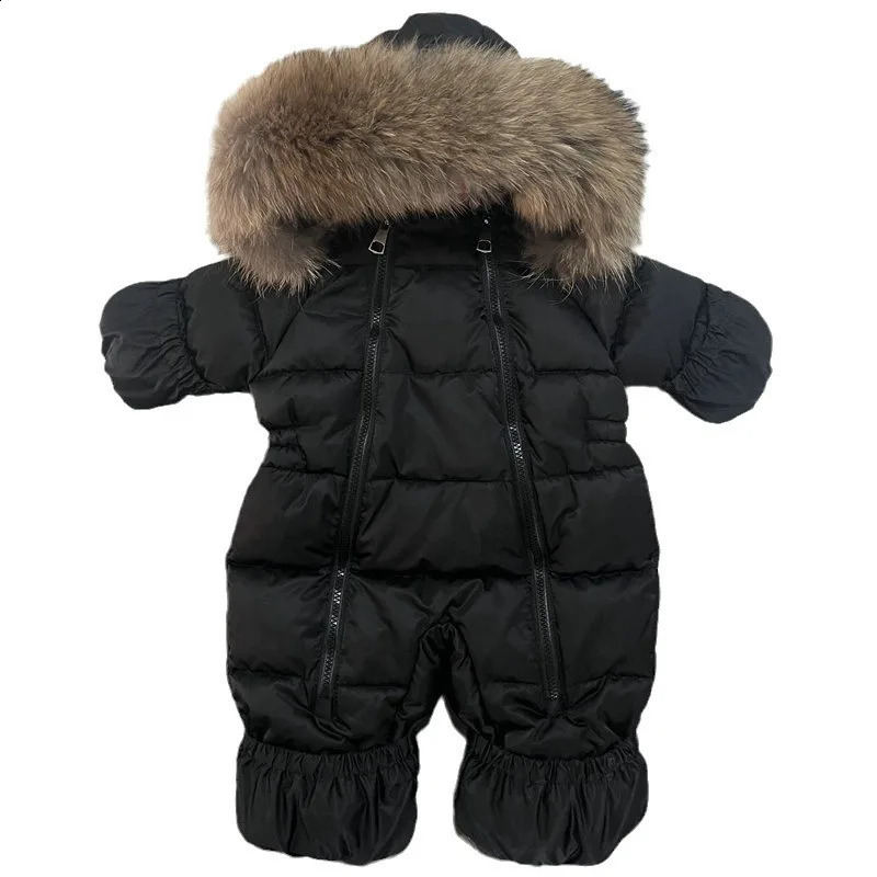 Children's Cotton Jacket 2026 Winter White Fur Collar Thickened Warm Windproof Boys And Girls Down Jacket Outdoor Ski Suit 260915