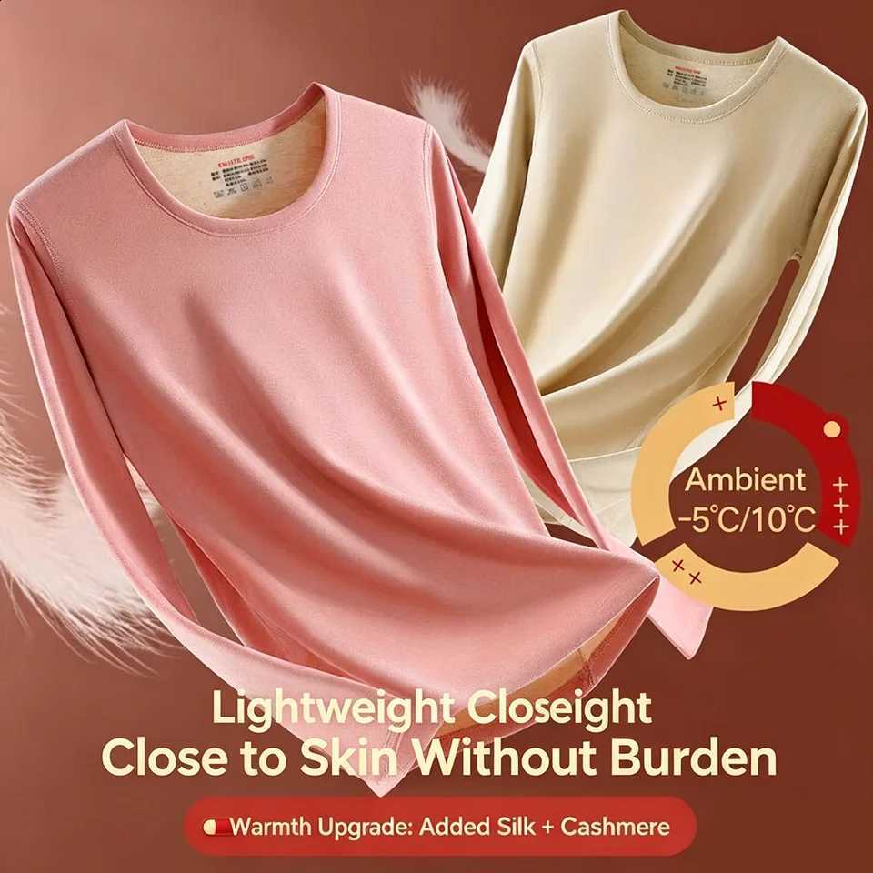 Wool Silk Thermal Underwear Set Double-sided Cashmere Long Velvet Fleece Plus Cashmere Thick Autumn Winter for Men Women Warm Un H2609161