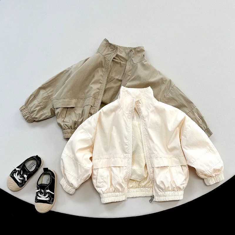 Spring Cool New Coat Boys Fashion Personality Solid Punching Jacket Versatile Cardigan Baby Girl Sun Protection Cotton CoatsT260916