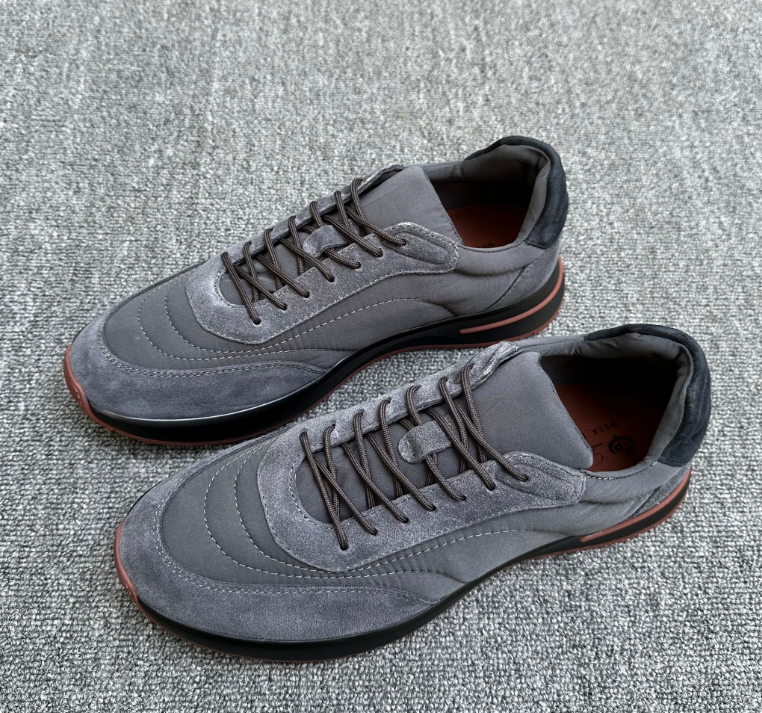 2026 Designer Casual Shoes For Men's Flats Week End Walk Mesh Suede Sneakers Low-top trainers Breathable Comfort Lace-Up Platform Shoes Slik an