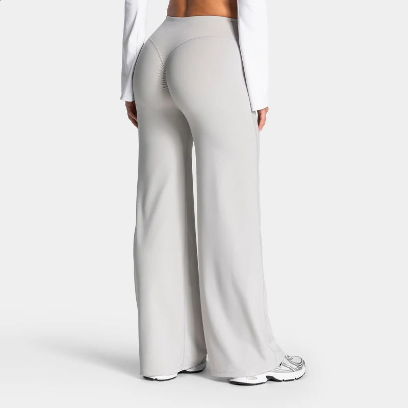 Charming Pro Scrunch Straight Leg Pants Butt Lifting Sculpting Wide Leg Leggings Gym Yoga Jogging Push Up Women Baggy Sweatpants 260917
