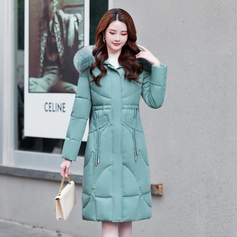 Shengyu Boya MiddleAged Moms down Jacket for Women MidLength Winter Style Long OverTheKnee Thickened Coat 260916
