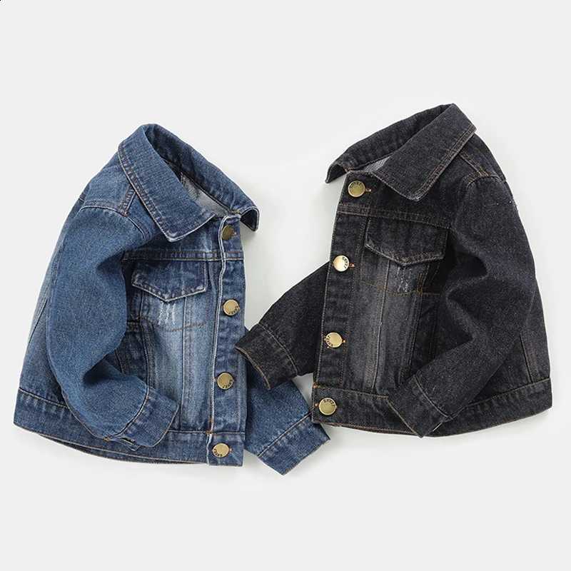 2 3 1 4 5 Years Boys Denim Jacket Spring Autumn Retro Hole Lapel Single Breasted Cowboy Coats For Boys Leisure OuterwearT260916