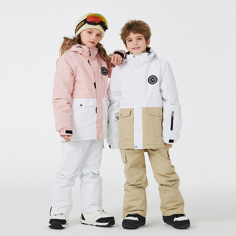 Children's Snow Suit Wear, Snowboard Clothing Sets, Ski Jackets and Strap Pants, Winter Kids Costumes, Boy's and Girl's